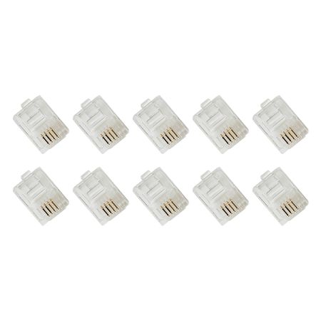 RCA RCATP304RV 10PK MOD PHONE JACKS CLR